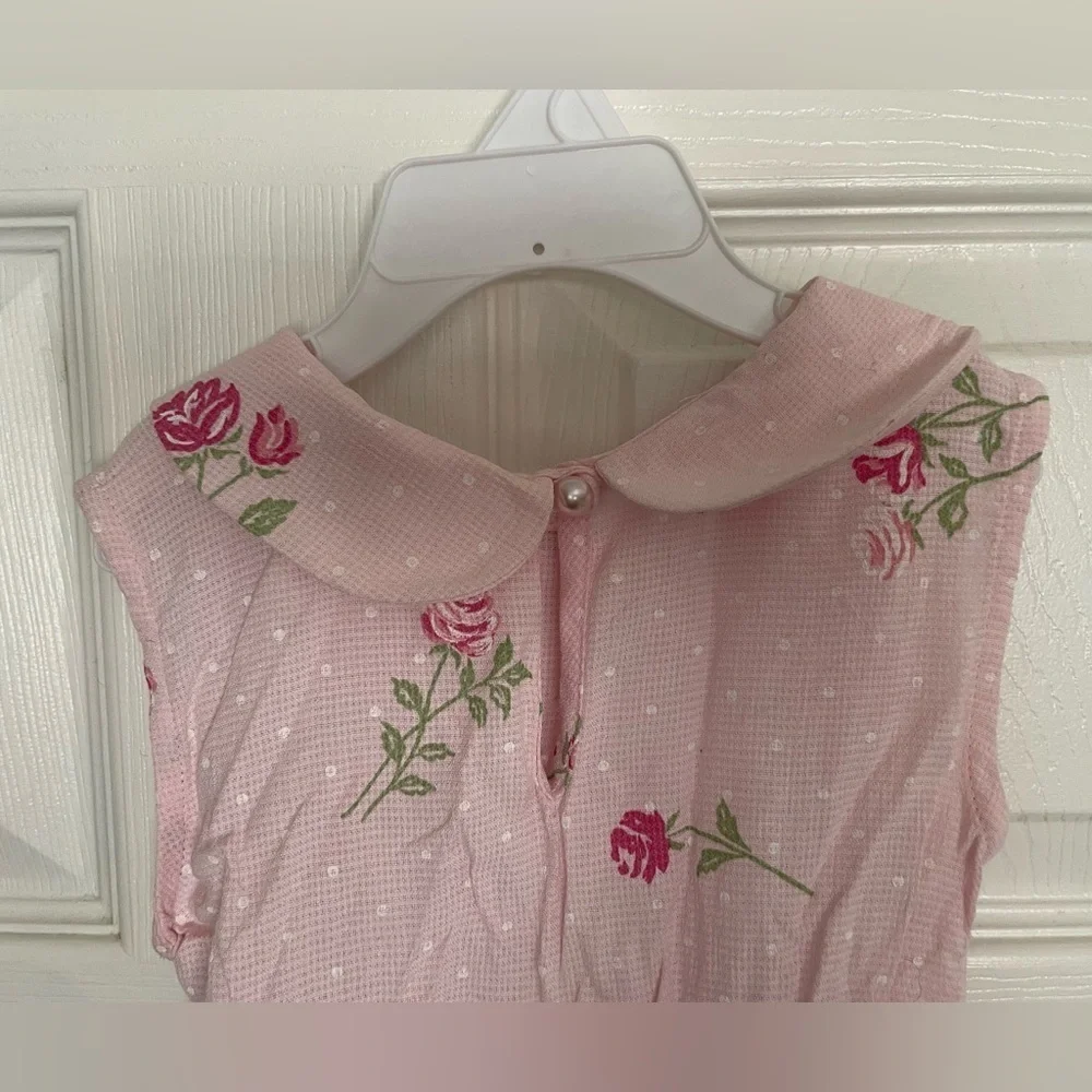 Vintage SWAT Kohl's Pink Rose Patterned Kids Dress NWT size 4